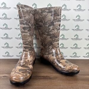 UGG Camo Print Rain‎ Boots Women's Size 11 Waterproof Rubber